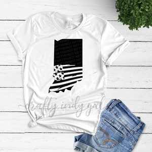 Indiana State Shirt, Indiana, Indiana American Flag shirt, Indiana shirt, Indiana Pride