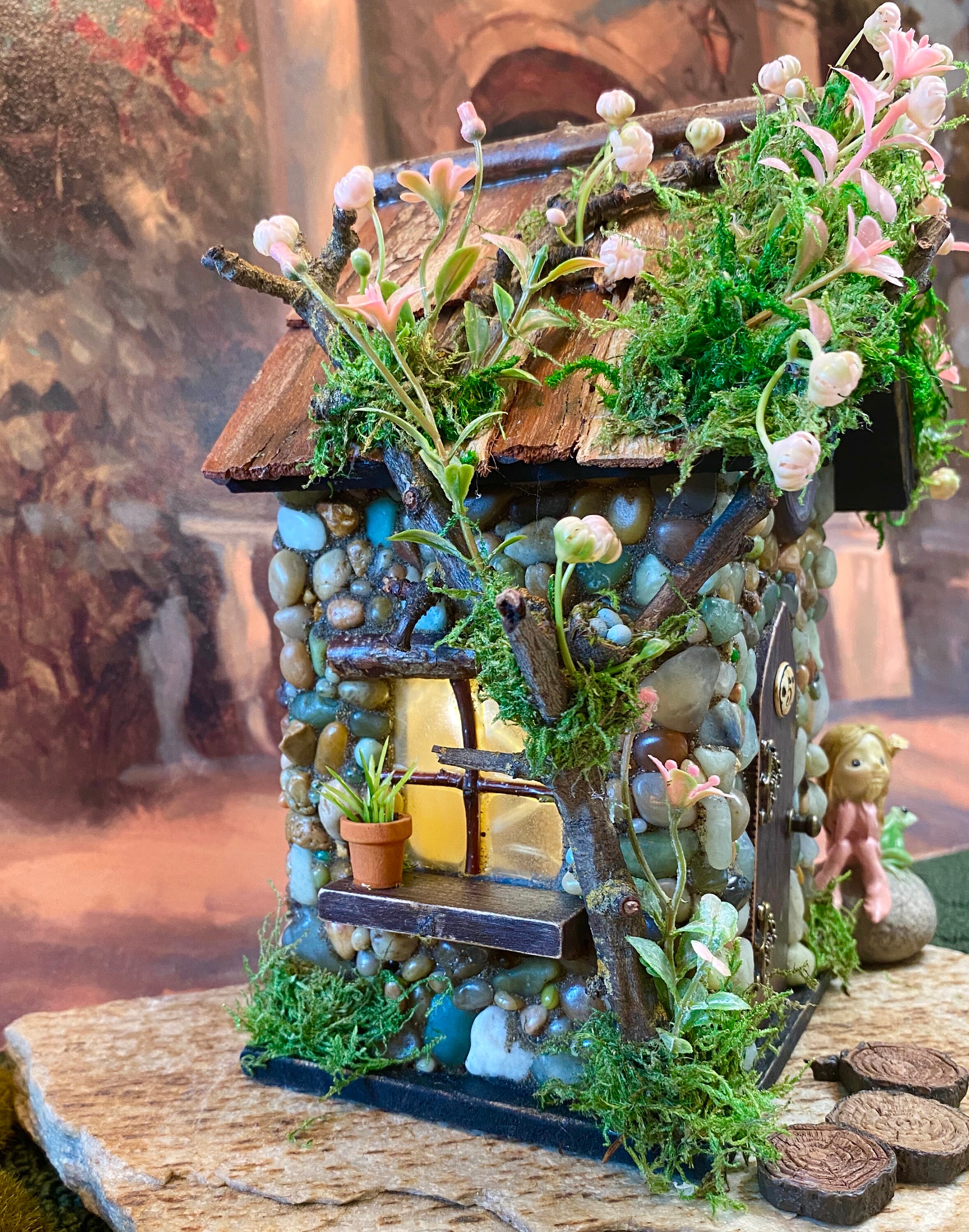 Fairy House / Outdoor Fairy House / Fairy House Nite Light Etsy