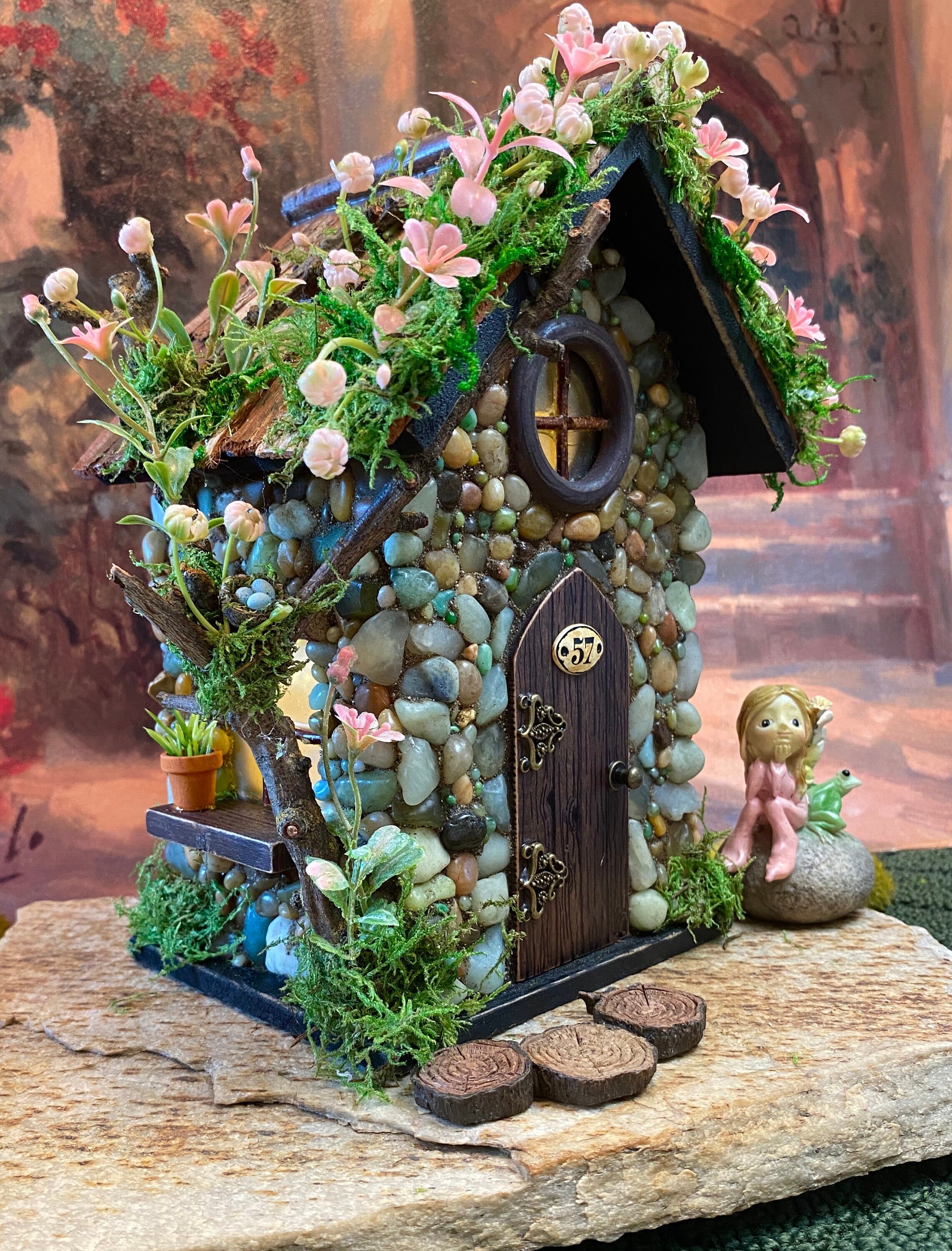 Fairy House / Outdoor Fairy House / Fairy House Nite Light Etsy