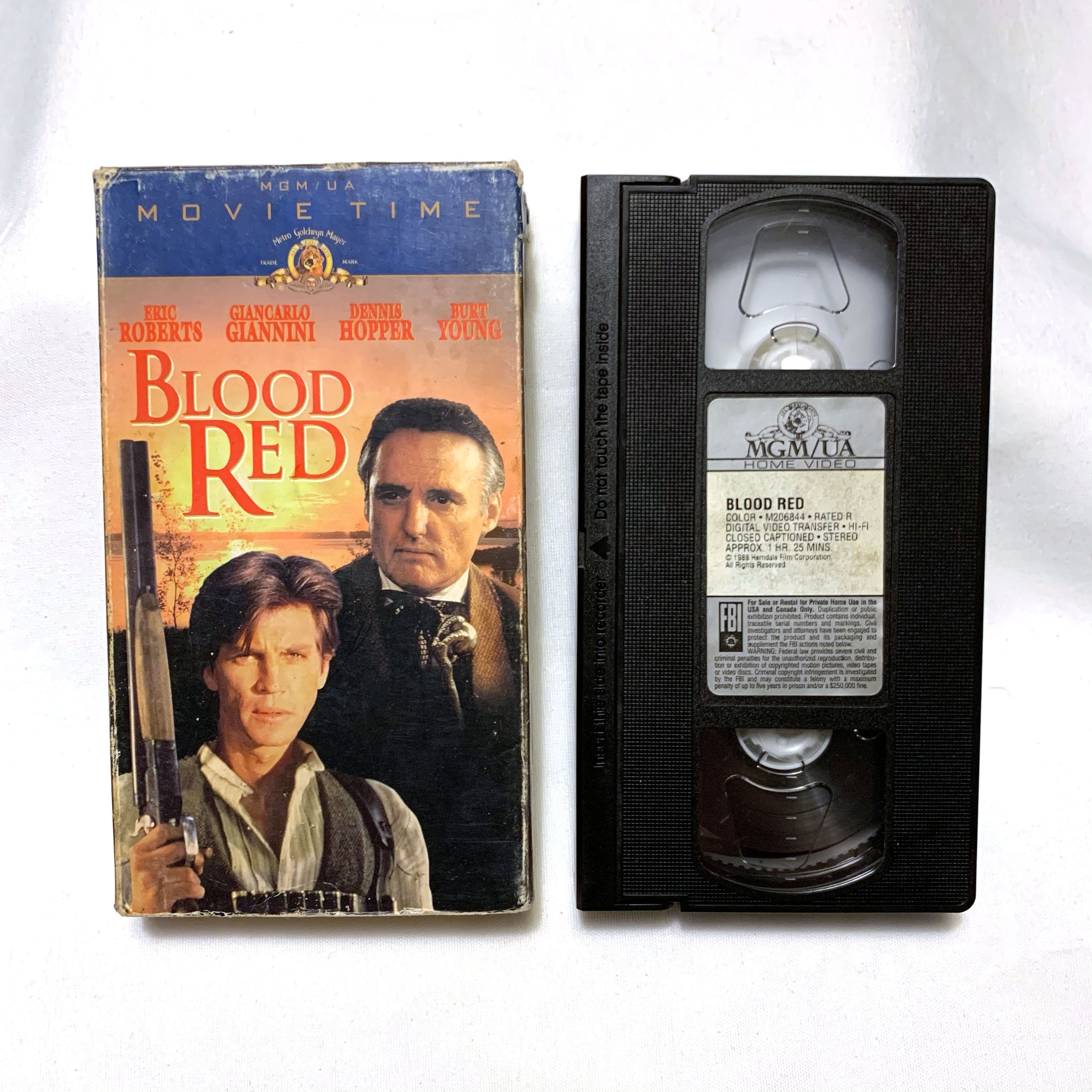 Blood Red VHS Tape Action Eric Roberts Dennis Hopper Etsy