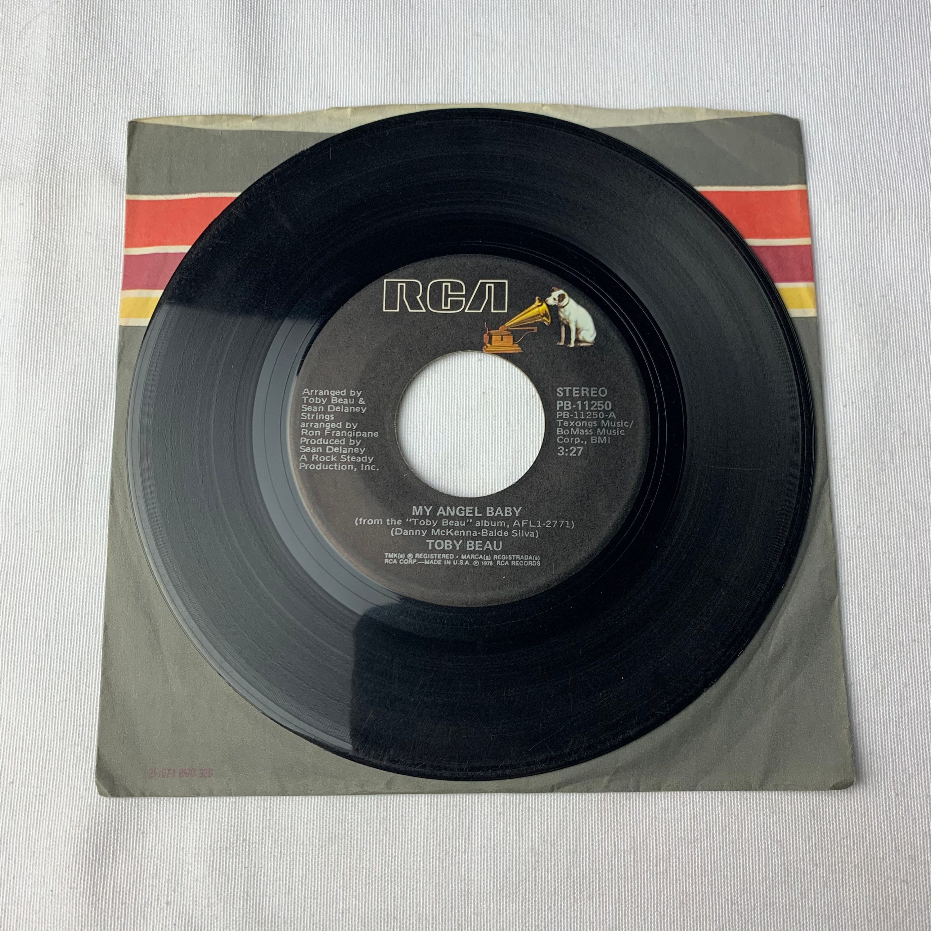 Toby Beau My Angel Baby / California 7 Vinyl Record Etsy