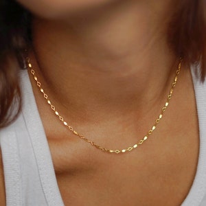 Gold Filled Dapped Bar Necklace, Chain Necklace, Layering Necklace, Dainty Necklace, Bar Necklace, Gift for Her