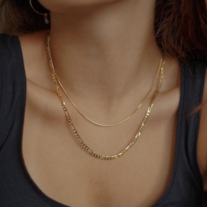 Gold Filled Snake Necklace, Sleek Necklace, Layering Necklace, Dainty Plain Necklace, Minimal Necklace, Stacking Necklace, Gift for her