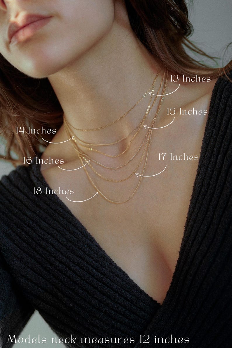 Gold Filled Snake Necklace, Sleek Necklace, Layering Necklace, Dainty Plain Necklace, Minimal Necklace, Stacking Necklace, Gift for her image 9
