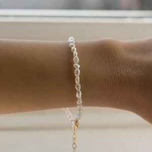 Tiny Freshwater Seed Bracelet, Layering Bracelet, Pearl Bracelet, Stacking Bracelet, Dainty Bracelet, Bridesmaid Gift, Wedding Jewellery