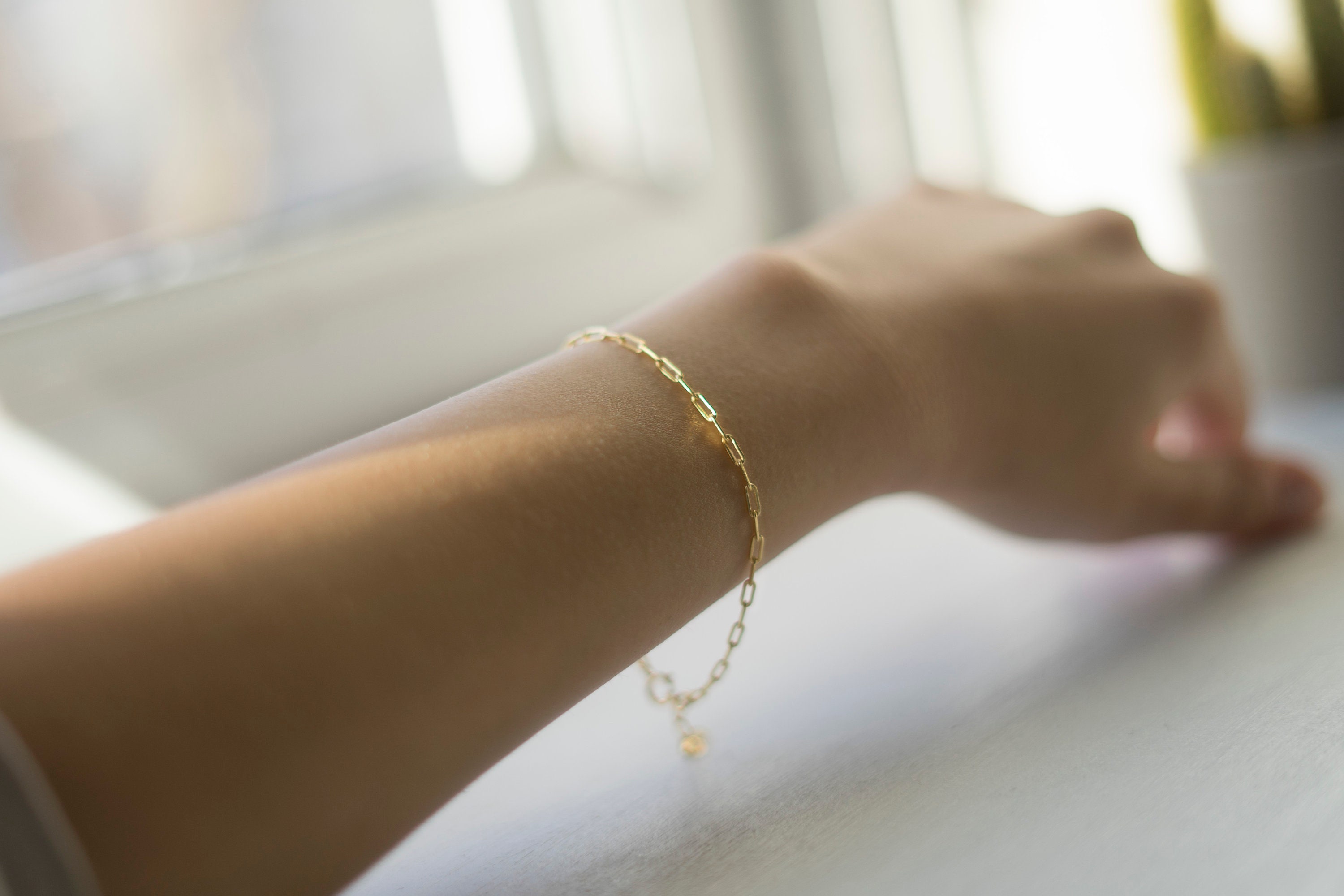 Gold Filled Dainty Paperclip Bracelet Paperclip Etsy
