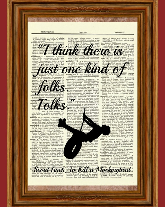 To Kill a Mockingbird Harper Lee Dictionary Art Print Book Picture Poster