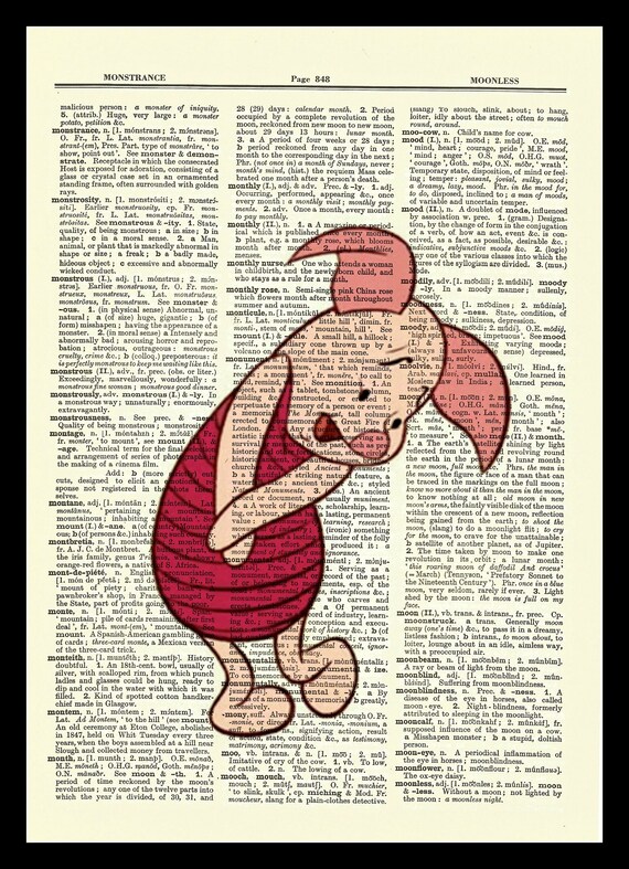 Winnie the Pooh Dictionary Art Print Picture Poster Classic Jacks Vintage Book