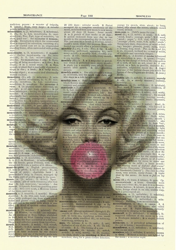Marilyn Monroe Actress Dictionary Page Art Print Book Page Picture Pink Romantic