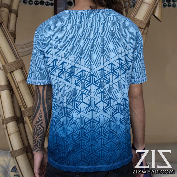 ZIZ Geomorph / Men's T-shirt / Indigo Skye / Organic Cotton