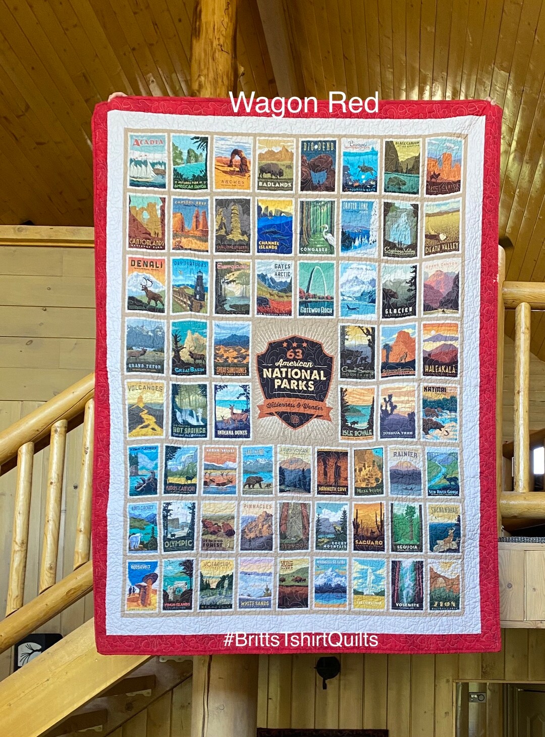 National Parks Baby Quilt National Parks Quilt. Camping Quilt. RV Throw Quilt. Custom Made Quilt ...