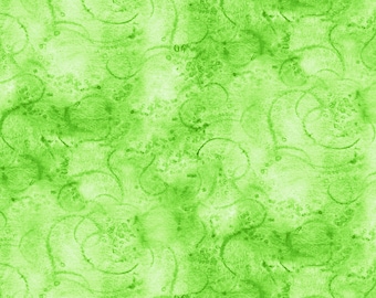 Green Watercolor Swirl Fabric – Riley Blake Quilting Cotton, 108" Wide