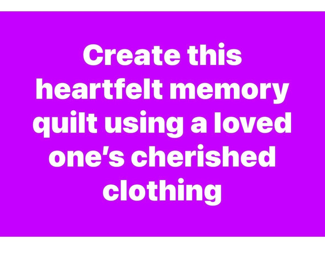 Memory Quilt Pattern. Always in My Heart (PDF Download) - Etsy