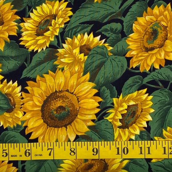 Sunflower Quilt Fabric Etsy