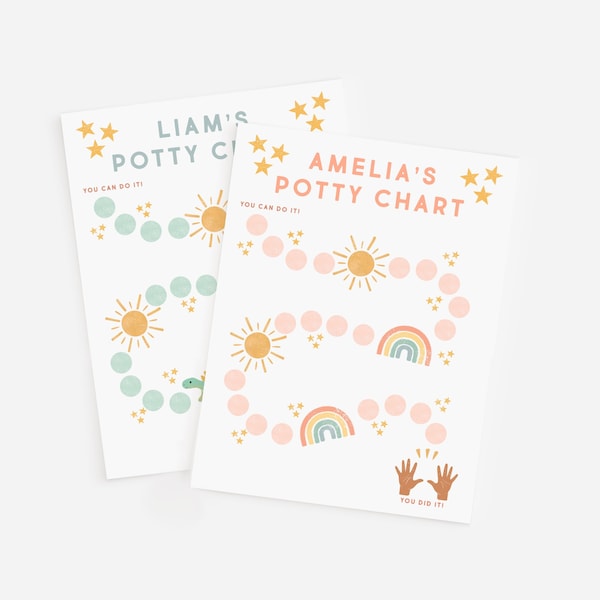 Editable Potty Chart | Potty Training Chart | Custom Sticker Chart | Potty Training Printable | Reward Chart | Download | Montessori Chart