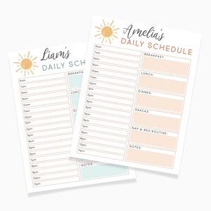 Babysitter Information Sheet, Routine Chart, Nanny Care Giver Daily Schedule Info Template, Babysitter Planner, Nanny Notes, Daycare Report