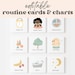 Editable Daily Routine Cards & Chart, Toddler Daily Rhythm, Visual Schedule Kids | Chore Chart Checklist, Download Printable | Montessori 