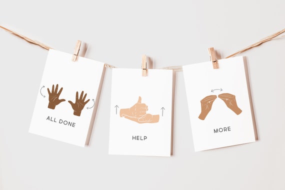 ASL Flash Cards, Sign Language for Toddlers (Digital Download)
