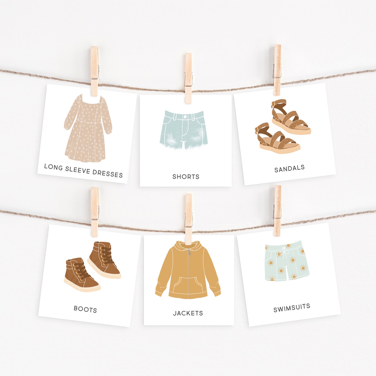 Editable Printable Kids Clothing Dresser Drawers Closet - Etsy