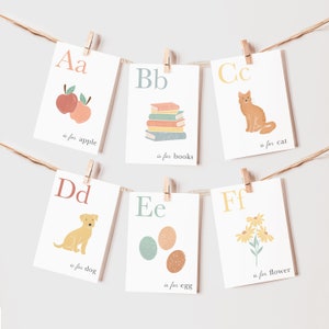 Alphabet Flash Cards, Calming Corner, Montessori, Education, Homeschool Preschool ABC Activity Classroom Poster Bulletin  Download PRINTABLE