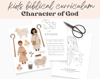 Preschool Bible Curriculum for Christian Homeschool, Sunday School, Bible Study, Memory Verse, Scripture Cards, Devotional, Bible Activities