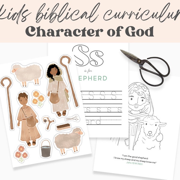 Preschool Bible Curriculum for Christian Homeschool, Sunday School, Bible Study, Memory Verse, Scripture Cards, Devotional, Bible Activities