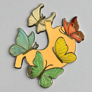 Butterflies in my Stomach MASSIVE Pin - Medical Gift - Gift for Doctor - Gift for Nurse - enamel pin for medical professionals - anatomy