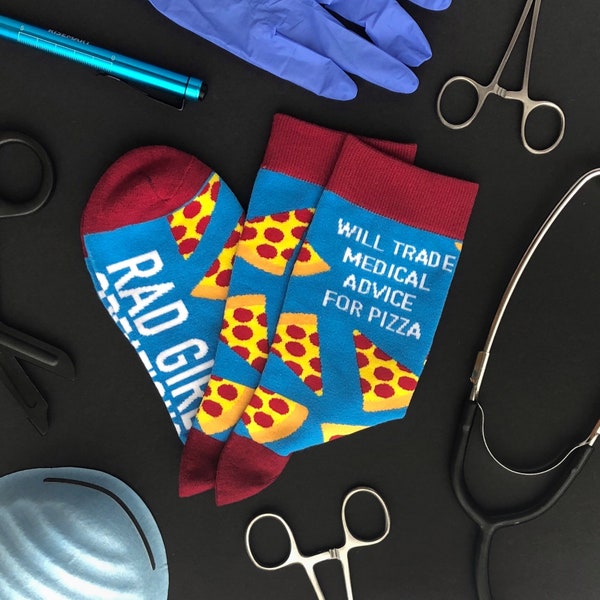 Medical Advice for Pizza Socks- Medical Gift - Gift for Doctor - Gift for Nurse - enamel pin for medical professionals - anatomy