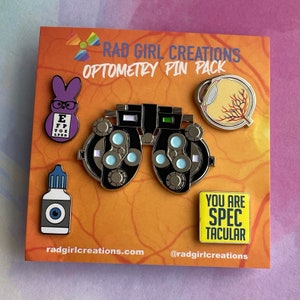 Optometry Enamel Pin Pack- Medical Gift - Gift for Doctor - Gift for Nurse - enamel pin for medical professionals - anatomy