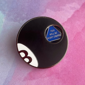 Unmagic Eight Ball Spinning Enamel Pin- Medical Gift - Gift for Doctor - Gift for Nurse - enamel pin for medical professionals - anatomy