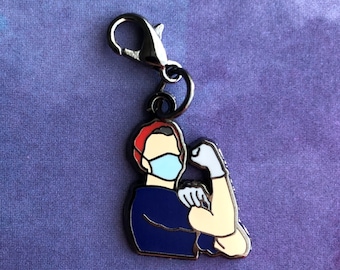 Rosie the Medical Professional Charm - Light- Medical Gift - Doctor Nurse - enamel pin medical - anatomy