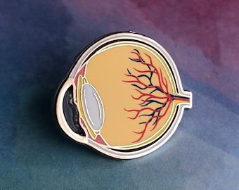 Das Organ des Sehvermögens Emaille Pin - Anatomisches Geschenk - Geschenk für Arzt - Geschenk für Krankenschwester
