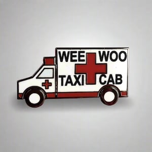 Wee Woo Taxi Cab Enamel Pin- Medical Gift - Gift for Doctor - Gift for Nurse - enamel pin for medical professionals - anatomy