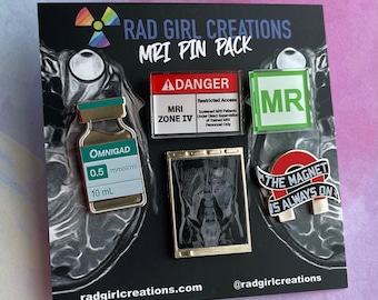 MRI Enamel Pin Pack- Medical Gift - Gift for Doctor - Gift for Nurse - enamel pin for medical professionals - rad tech