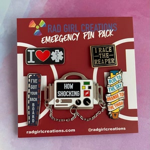 Emergency Enamel Pin Pack- Medical Gift - Gift for Doctor - Gift for Nurse - enamel pin for medical professionals - paramedic