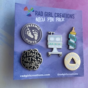 NICU Pin Pack- Medical Gift - Doctor Nurse - enamel pin medical - anatomy
