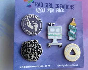 NICU Pin Pack- Medical Gift - Doctor Nurse - enamel pin medical - anatomy