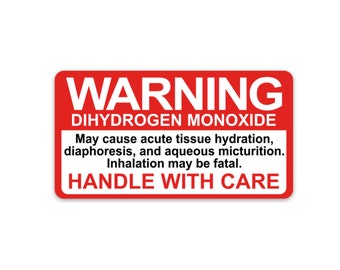 Dihydrogen Monoxide Decal