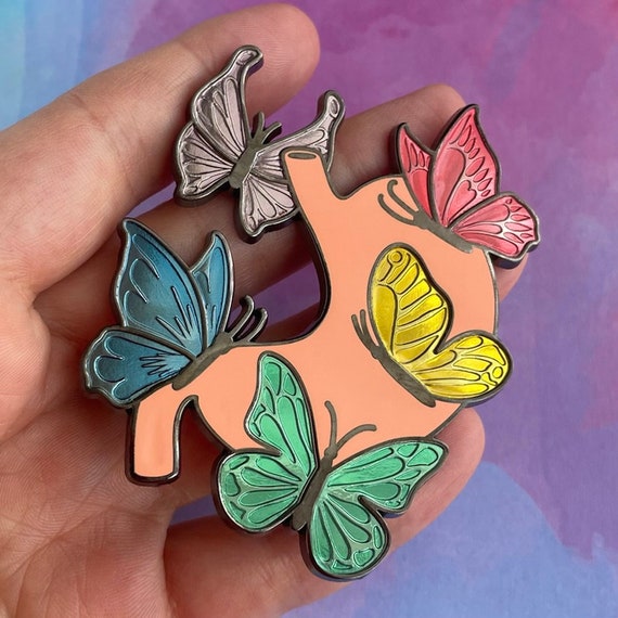 Butterflies in My Stomach MASSIVE Pin Etsy