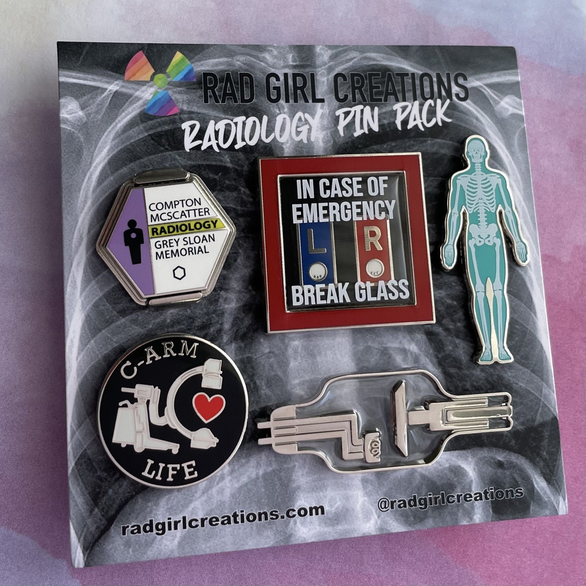 In Case of Emergency Pin Display Case - Rad Girl Creations