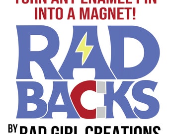 Rad Backs! Magnetic Locking Pin Backs - Pack of 10 - magnetic pin back - enamel pin locking pin back - pin converter