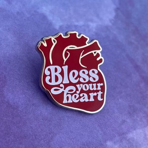 Bless Your Heart Pin- Medical Gift - Doctor Nurse - enamel pin medical - anatomy