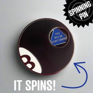 Unmagic Eight Ball Spinning Enamel Pin- Medical Gift - Gift for Doctor - Gift for Nurse - enamel pin for medical professionals - anatomy