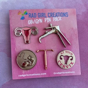 OB/GYN Pin Pack- Medical Gift - Doctor Nurse - enamel pin medical - anatomy