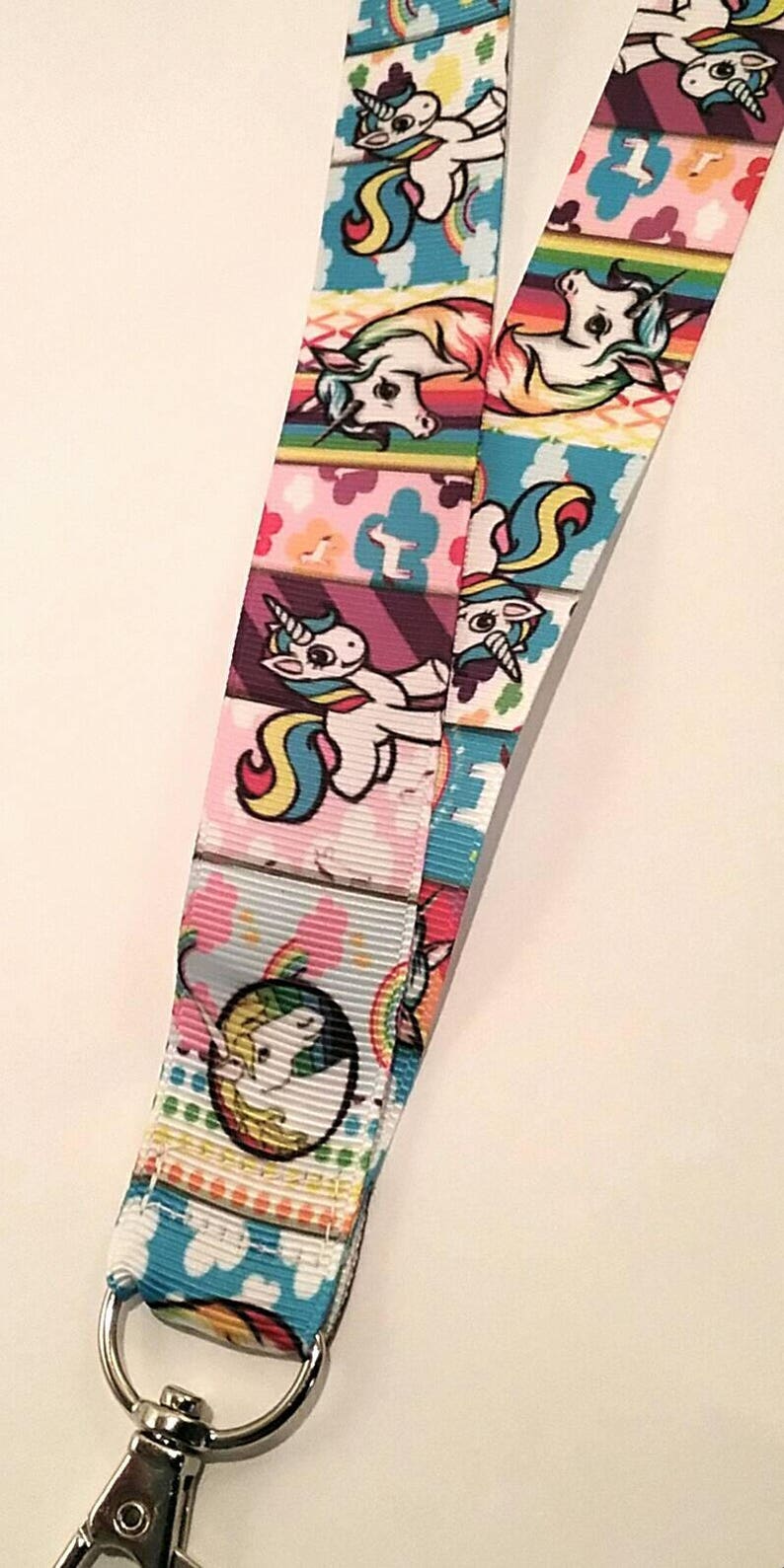 Lanyard Cute Unicorn Ribbon ID Badge Holder Safety Breakaway Etsy
