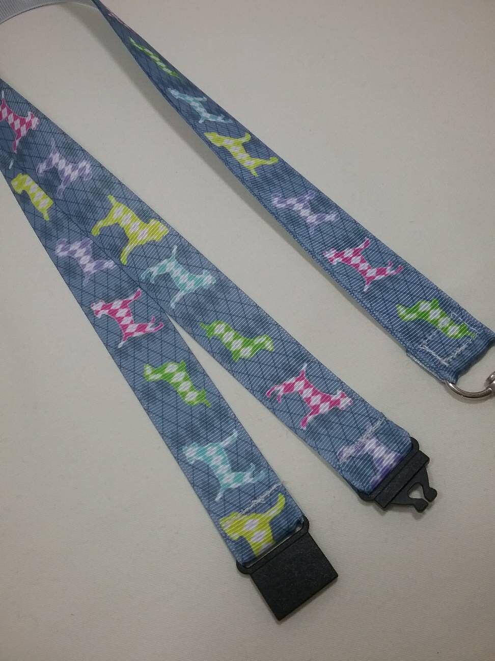 Lanyard Lots of Dogs Blue Ribbon ID Badge Whistle or Key - Etsy