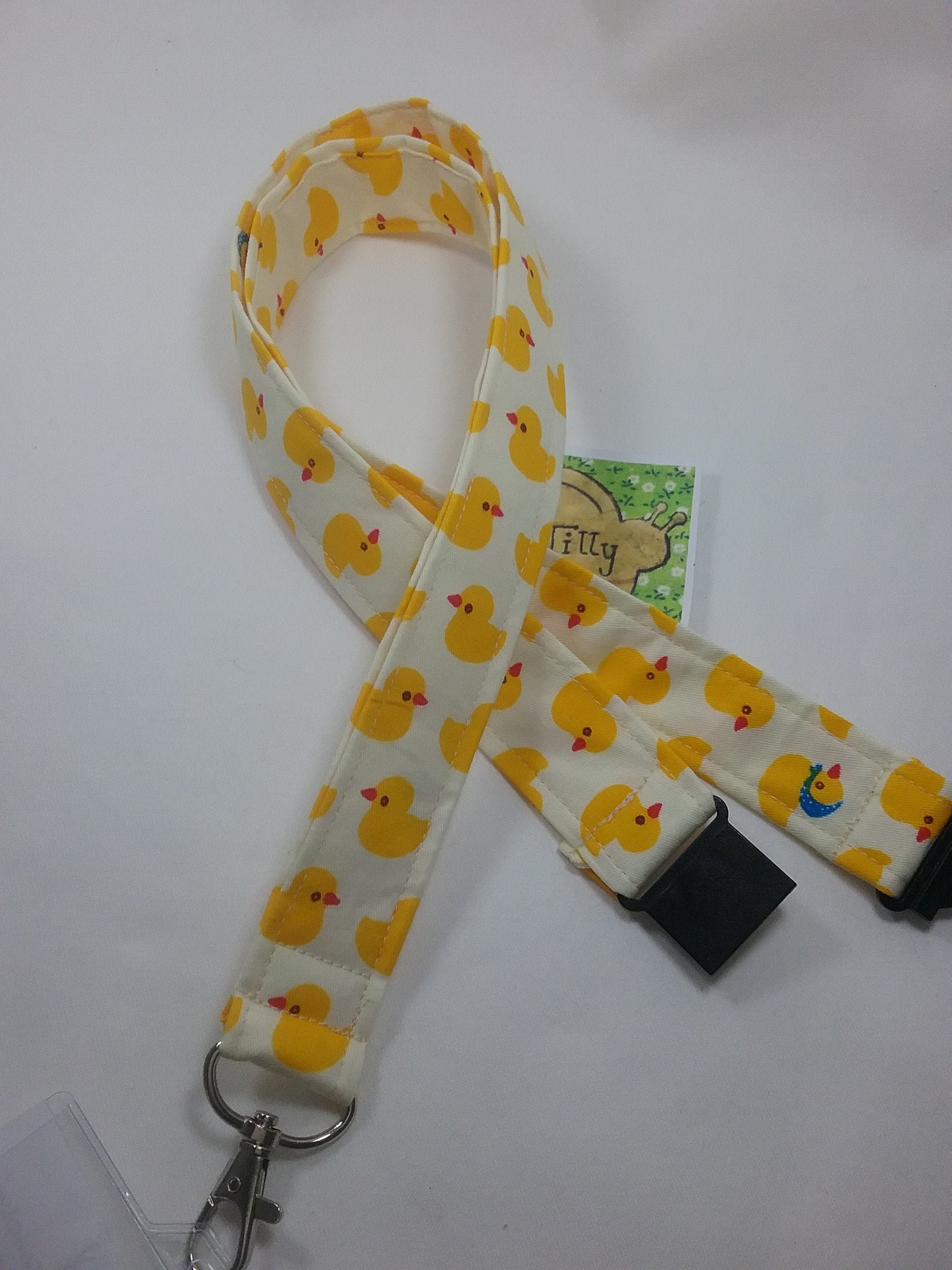 Fabric Lanyard yellow ducks ducklings with safety breakaway Etsy