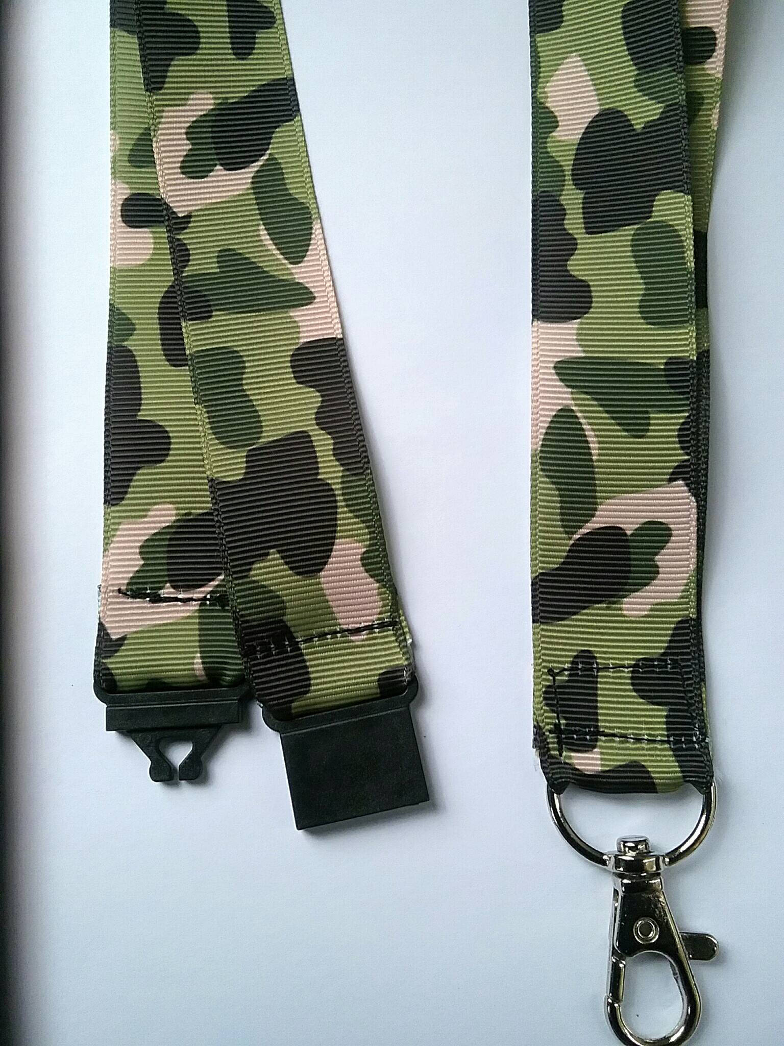 Green/Gray Camo Camouflage Lanyard ID Badge Holder Safety Clip Keychain Keyring Green/Gray Camo Camouflage Lanyard ID Badge Holder Safety Clip Keychain Keyring
