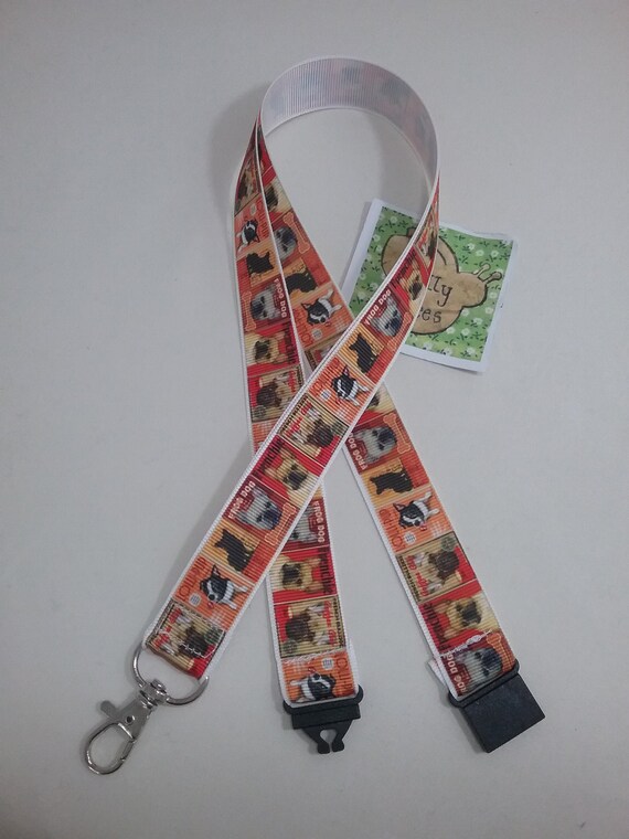 Lanyard French Bulldog Dog Puppy Orange Brown Ribbon ID Badge Holder Breakaway Fastener Swivel Lobster Clasp Birthday Teacher Student Gift Etsy
