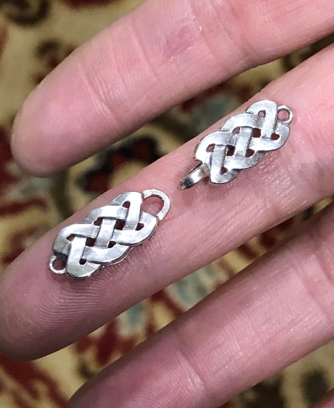 Sterling Silver Woven Hook Clasp: 34x8.5mm DIY Jewelry Finding - Etsy
